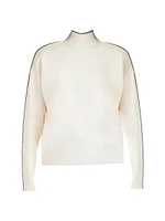 Framed Knit Mock Neck Sweater