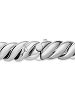 Sculpted Cable Triple Wrap Bracelet Sterling Silver