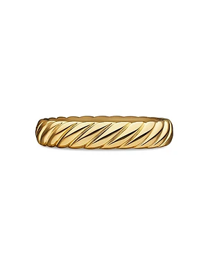 Cable Band Ring 18K Gold, 5mm