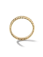 Cable Band Ring 18K Gold, 5mm