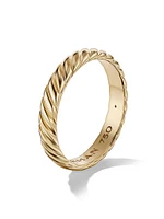 Cable Band Ring 18K Gold, 5mm