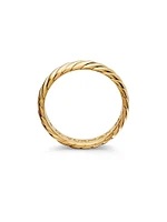 Cable Band Ring 18K Gold, 5mm