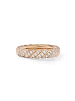 Sculpted Cable Band Ring 18K Rose Gold