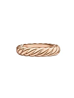 Sculpted Cable Band Ring 18K Rose Gold