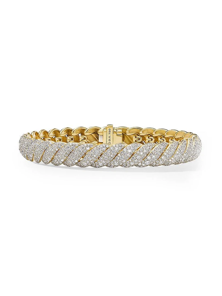 Sculpted Cable Bracelet 18K Yellow Gold