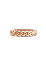 Sculpted Cable Band Ring 18K Rose Gold