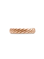 Sculpted Cable Band Ring 18K Rose Gold