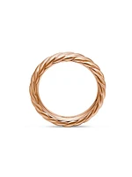 Sculpted Cable Band Ring 18K Rose Gold