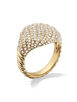 Sculpted Cable Pinky Ring 18K Yellow Gold