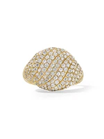 Sculpted Cable Pinky Ring 18K Yellow Gold