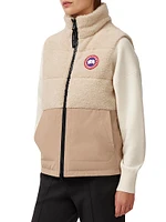 Elora Mixed-Media Zip-Up Vest