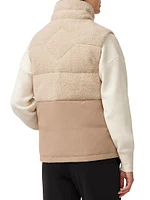 Elora Mixed-Media Zip-Up Vest