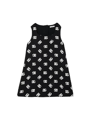 Little Girl's & Logo Sleeveless Dress