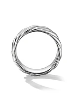 Sculpted Cable Contour Band Ring Sterling Silver, 9MM