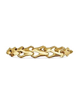 Faceted Link Bracelet 18K Yellow Gold