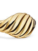 Sculpted Cable Micro Pinky Ring 18K Yellow Gold