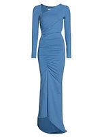 Ruched Jersey Maxi Dress