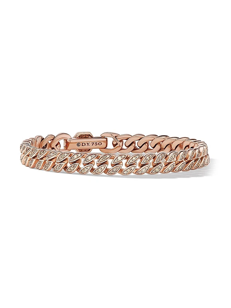 Curb Chain Bracelet in 18K Rose Gold