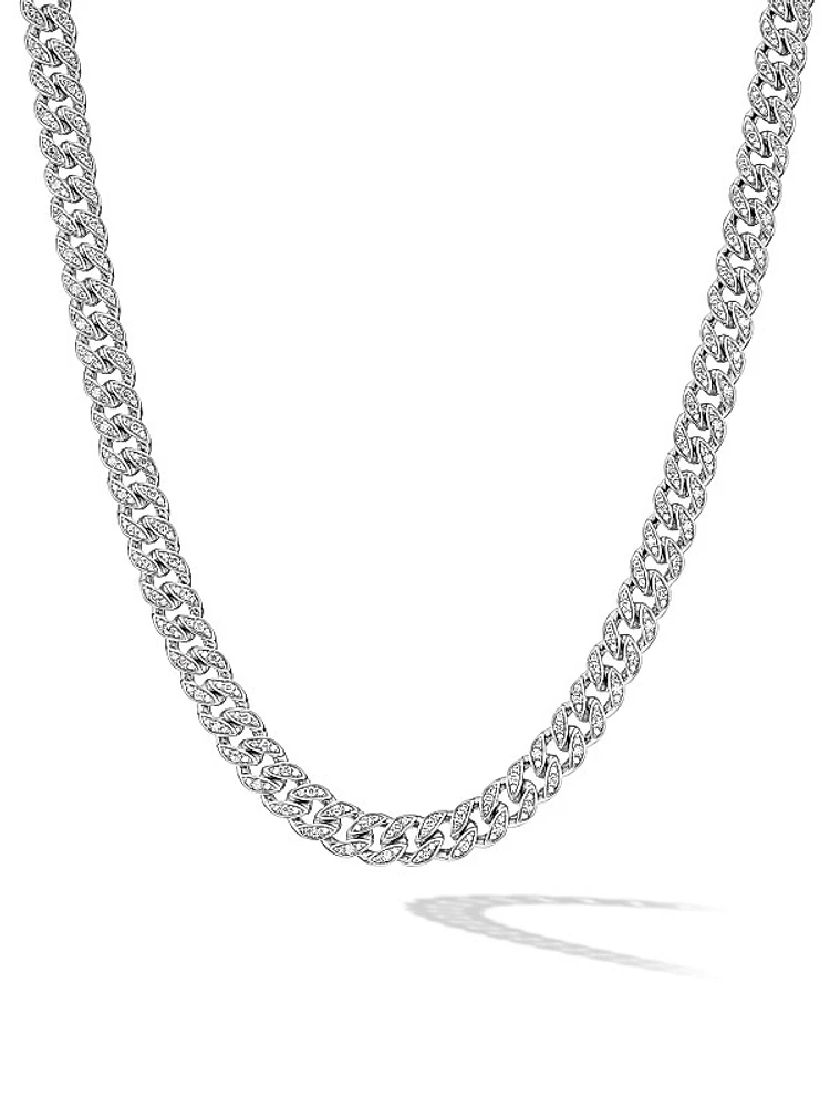 Curb Chain Necklace In Sterling Silver