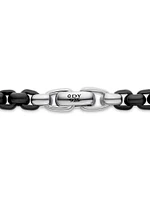 Box Chain Necklace Stainless Steel And Sterling Silver, 7.3mm