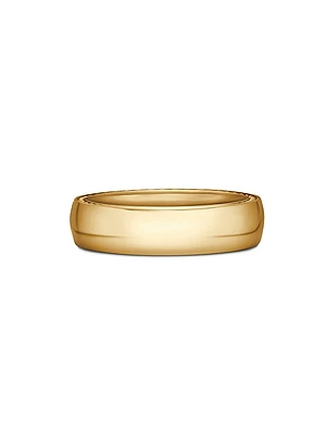 Streamline Band Ring 18K Yellow Gold, 6mm