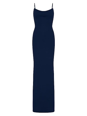 Jersey Cowl-Back Gown