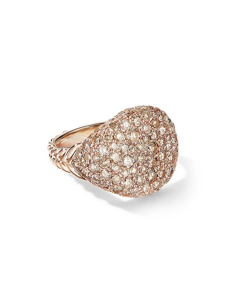 Chevron Pinky Ring 18K Rose Gold