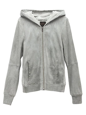 Luxe Shrunken Suede Hoodie