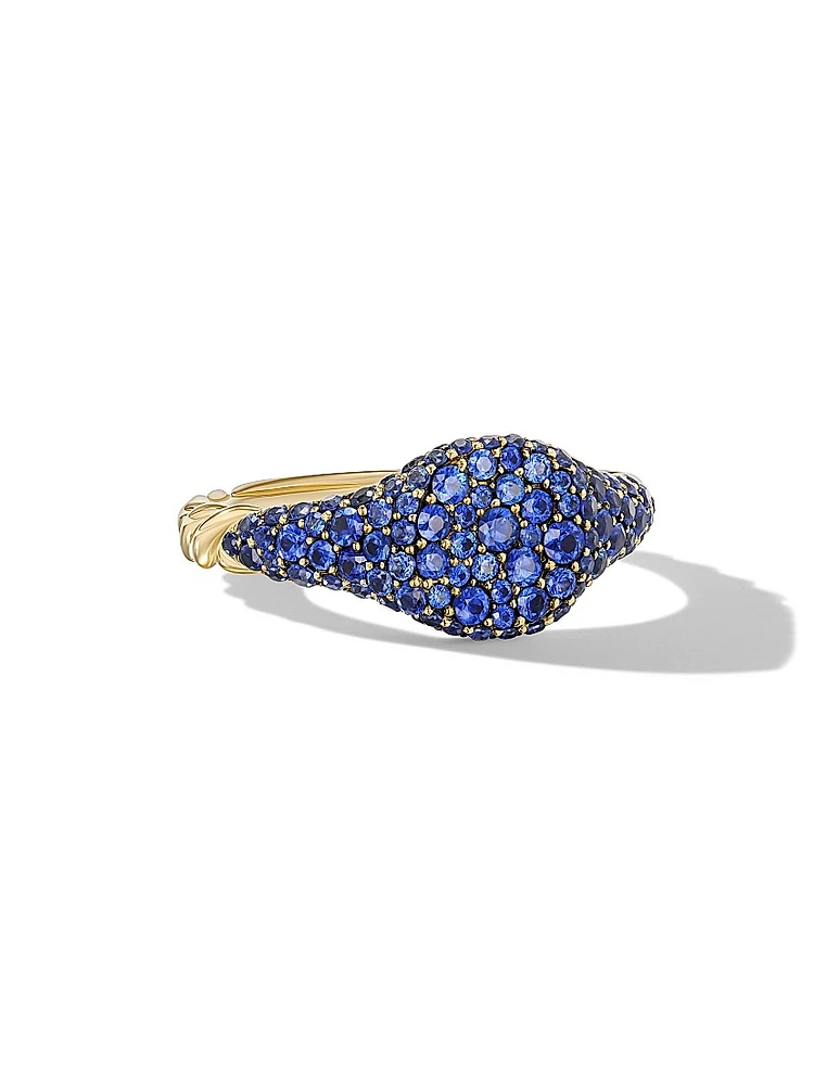 Petite Pavé Pinky Ring 18K Yellow Gold