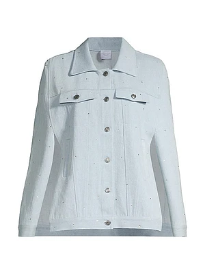 Swarovski Crystals Denim Cape