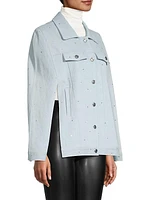 Swarovski Crystals Denim Cape