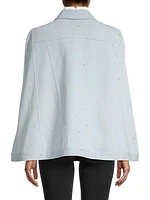 Swarovski Crystals Denim Cape