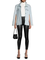 Swarovski Crystals Denim Cape