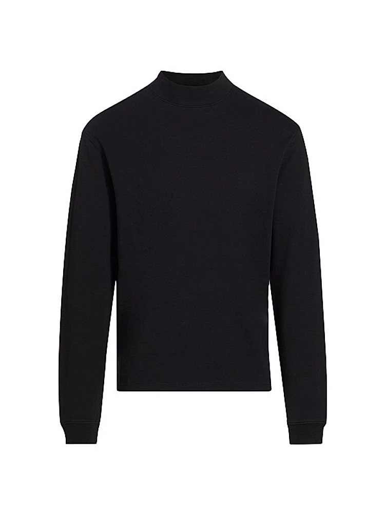 Mock Turtleneck Cotton Sweater