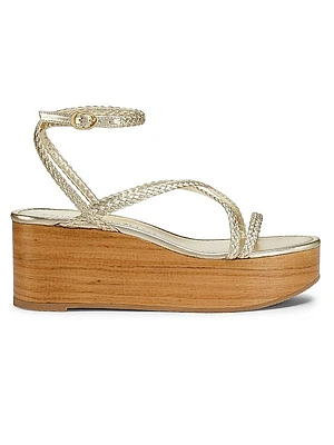 Wovette Metallic-Woven Wedges