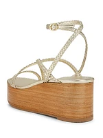 Wovette Metallic-Woven Wedges