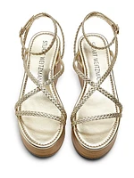 Wovette Metallic-Woven Wedges