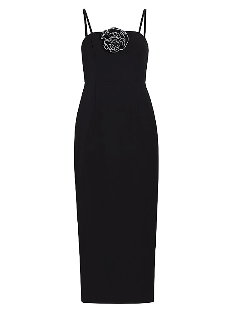 Allison Rosette-Embellished Midi-Dress