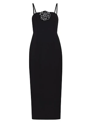 Allison Rosette-Embellished Midi-Dress