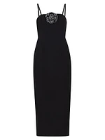 Allison Rosette-Embellished Midi-Dress