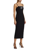 Allison Rosette-Embellished Midi-Dress