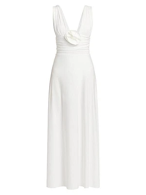 Orinoco Rosette Halter Midi-Dress