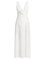 Orinoco Rosette Halter Midi-Dress
