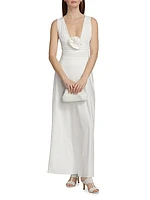Orinoco Rosette Halter Midi-Dress