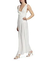 Orinoco Rosette Halter Midi-Dress