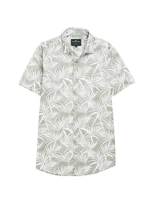 Montcalm Palm Leaf Print Short-Sleeve Shirt