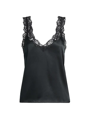 Fernanda Lace-Trimmed Silk Cami