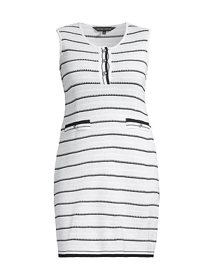 Plus Stripe Mini Sheath Dress