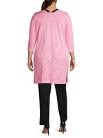 Pointelle-Knit Cardigan
