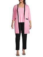 Pointelle-Knit Cardigan